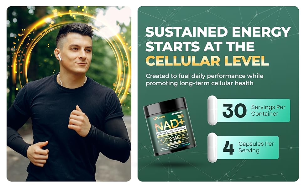UPLIFE NAD+ Supplement – 120 Capsules