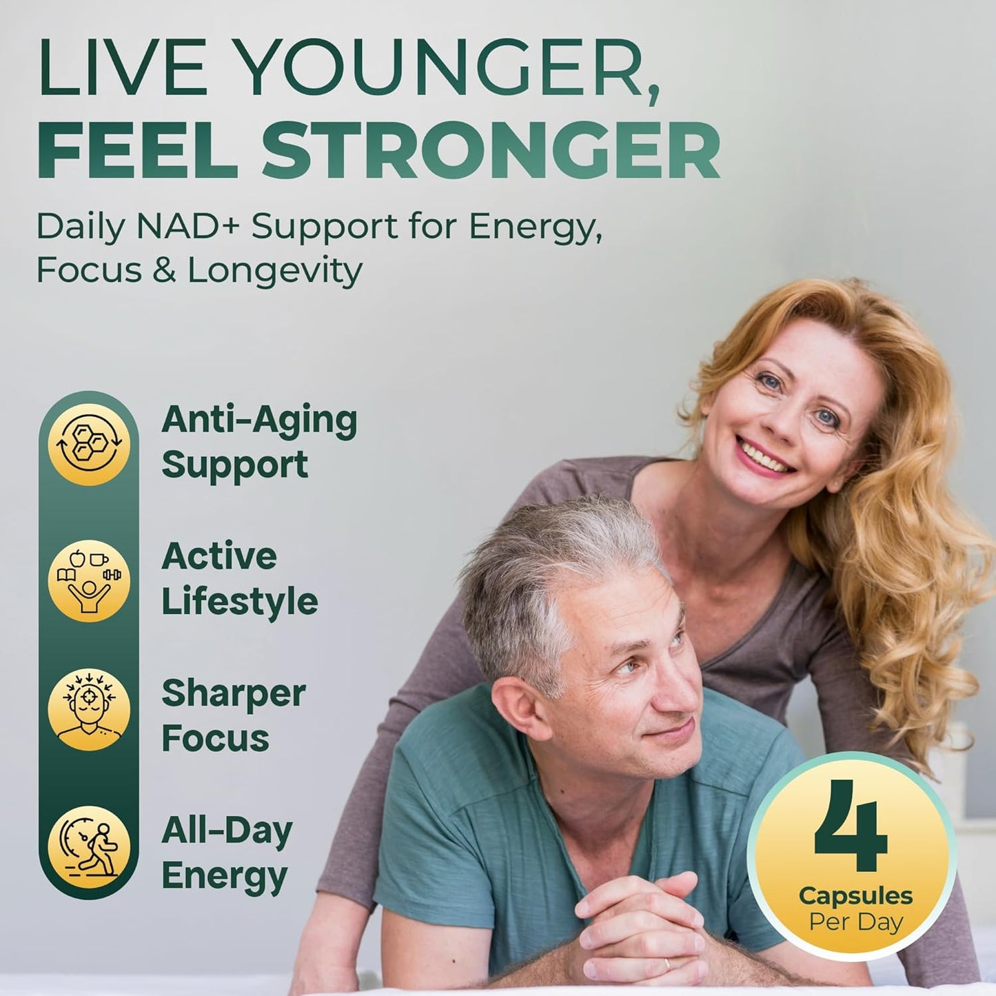 UPLIFE NAD+ Supplement – 120 Capsules